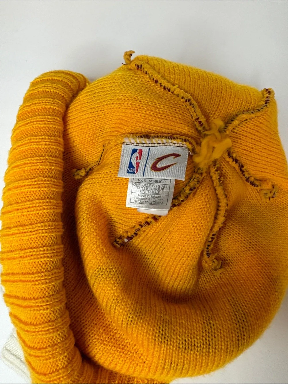 Cleveland Cavaliers NBA Knit Beanie Hat Pom Pom Maroon Gold White
